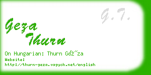 geza thurn business card